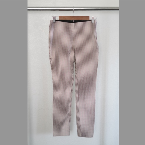 a new day Pants - High-rise Plaid Stretch Pants